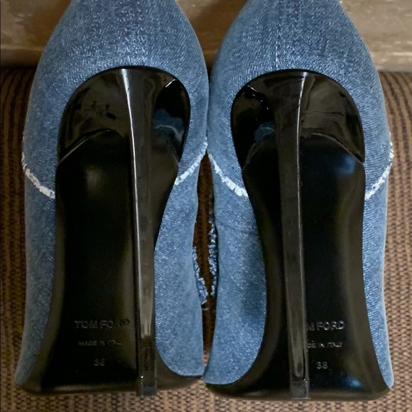 Tom Ford fringe denim stilettos - Picture 9 of 11